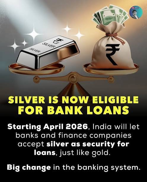 RBI Allows Silver as Loan Collateral — A New Era for Metal-Backed Financing