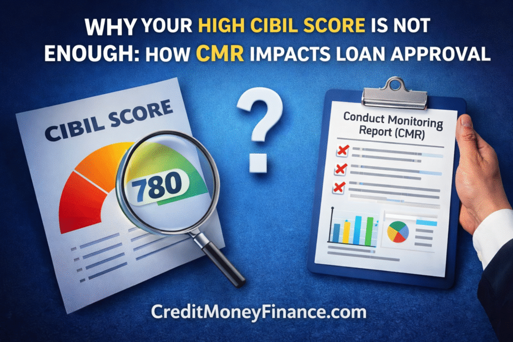 A high CIBIL score doesn’t guarantee loan approval. Learn how CMR (Credit Monitoring Report) impacts business loans, interest rates, and bank risk perception in India.