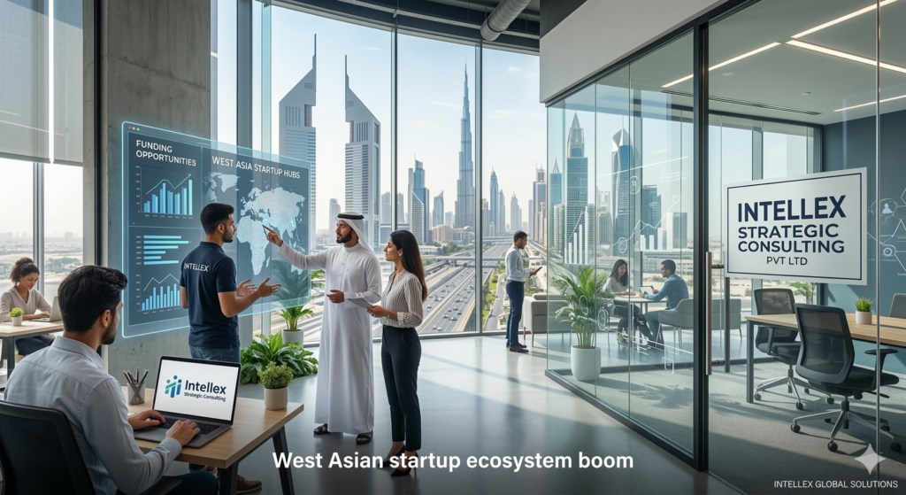 The West Asian Gold Rush: Mapping the 2026 Startup Boom, High-Growth Sectors, and Elite Investor Landscape.