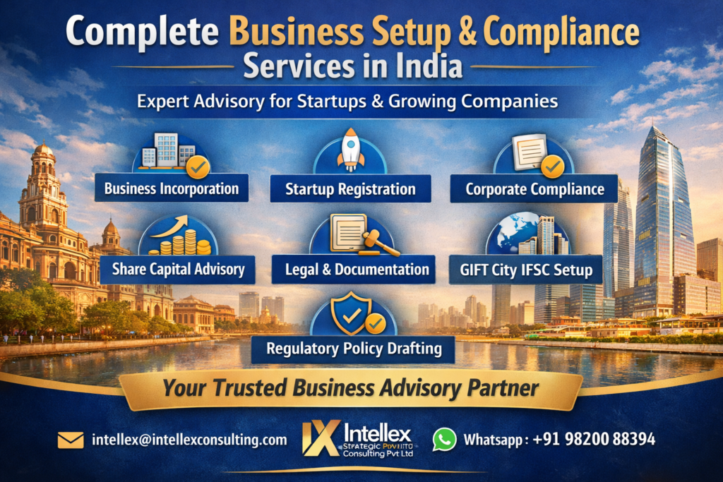 Complete Business Setup & Compliance Services in India - Expert Advisory for Startups & Growing Companies.