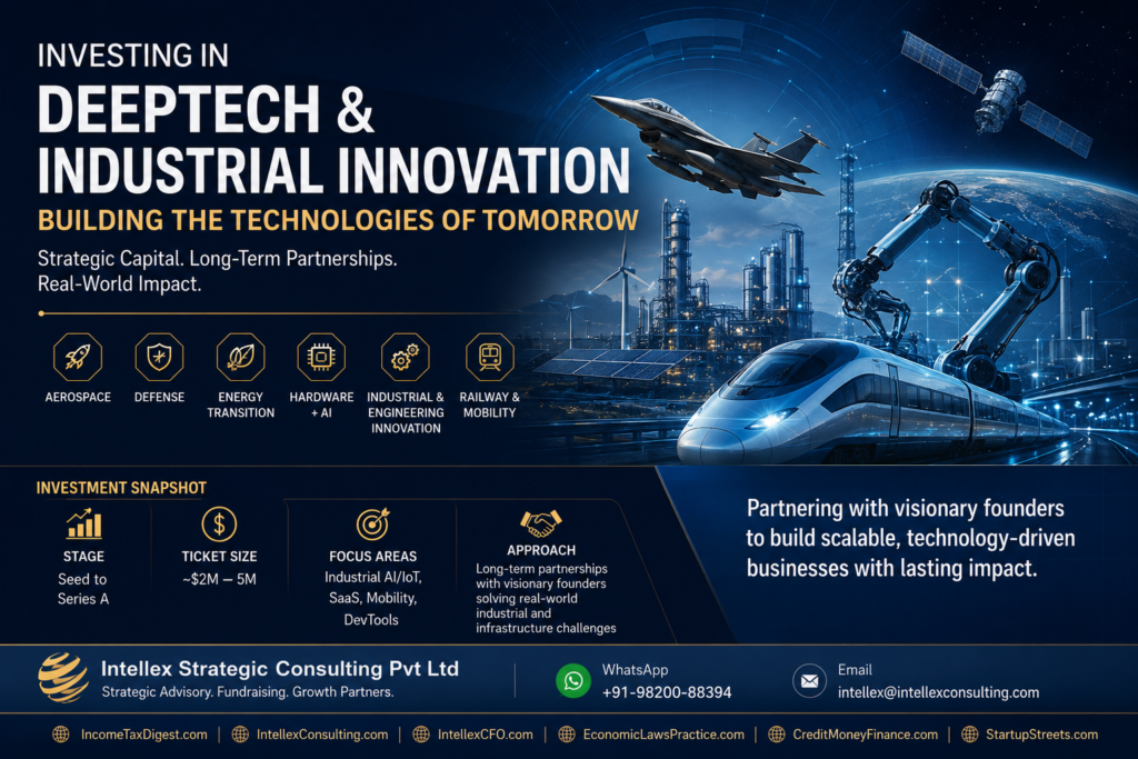 DeepTech Startups Seeking Funding: Investor Actively Looking for Aerospace, Defense, AI, Energy Transition & Industrial Innovation Companies.