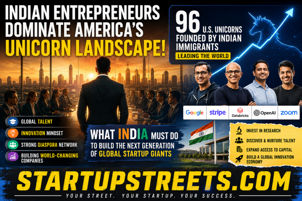 Indian Entrepreneurs Dominate America’s Unicorn Landscape: What India Must Do to Build the Next Generation of Global Startup Giants.