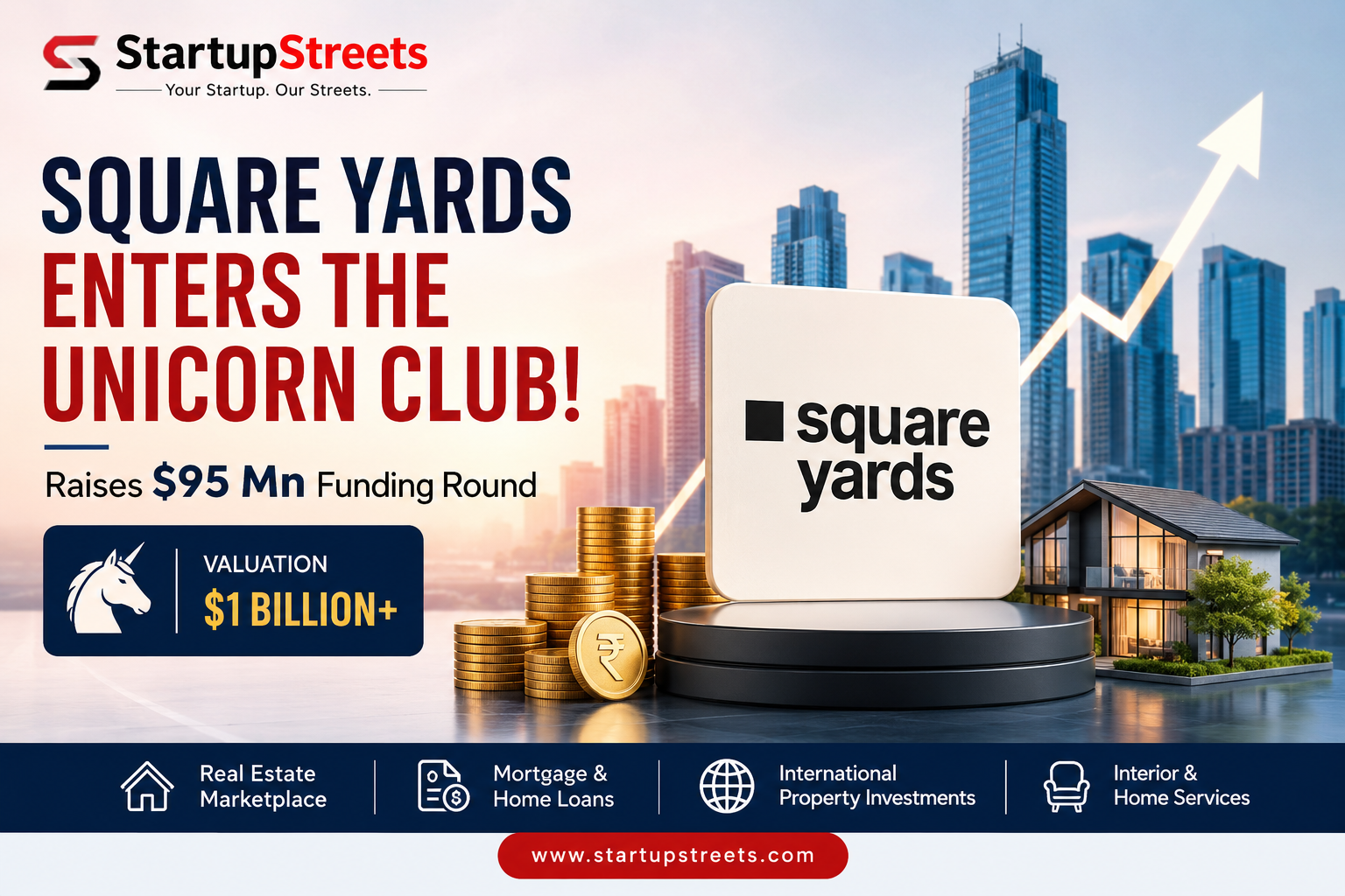 Square Yards Becomes a Unicorn: How India's PropTech Giant Entered the $1 Billion Club with a $95 Million Funding Round.